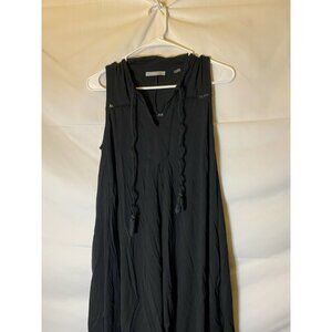 TART WOMENS SIZE MEDIUM M VNECK BLACK ALINE DRESS SLEEVELESS KNEE LENGTH